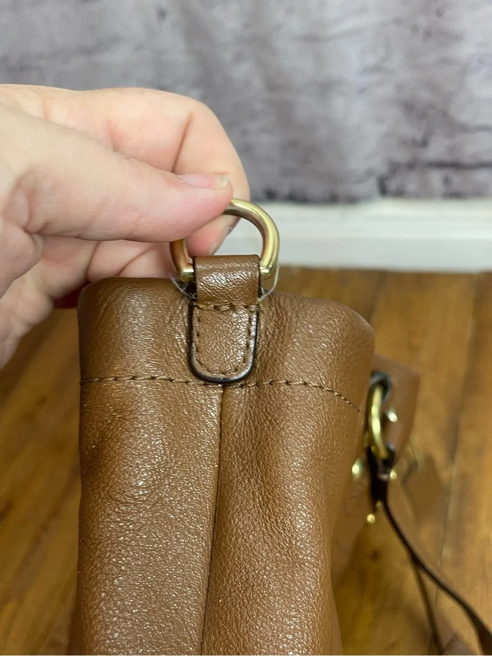 Coach Ashley purse tan brown project bag